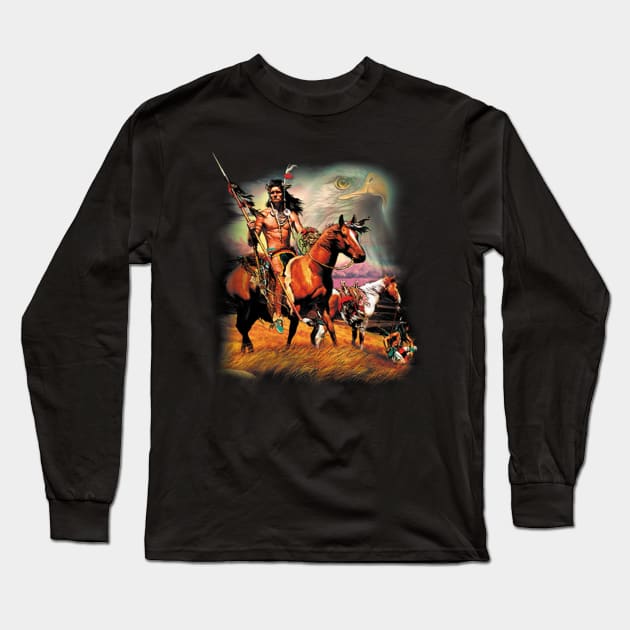 Native American Tribes Long Sleeve T-Shirt by KA Creative Design